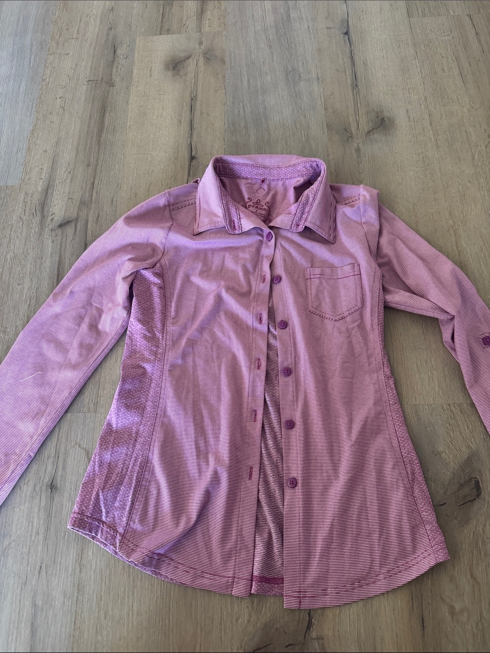 Prana Pink Button-Down Shirt